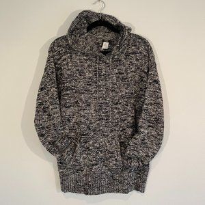 J. Crew black and white marled hoodie sweater